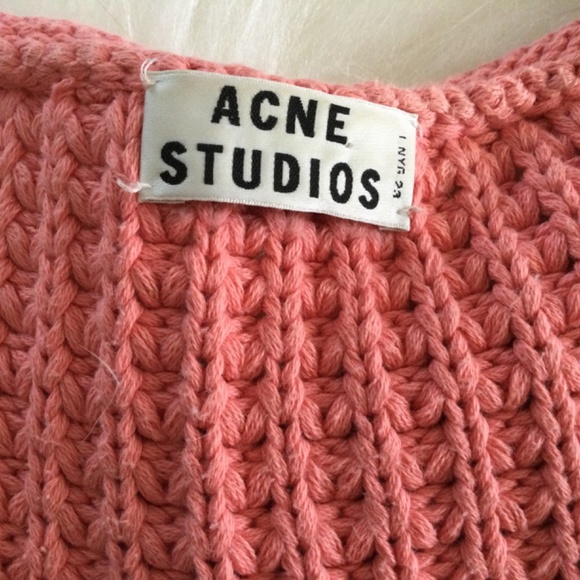 Acne Studios Sapata Chunky Knit Gorgeous Peach Sweater - Picture 9 of 11